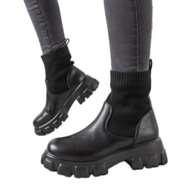 Botas negras con parte superior de calcetín de Slainie negro
