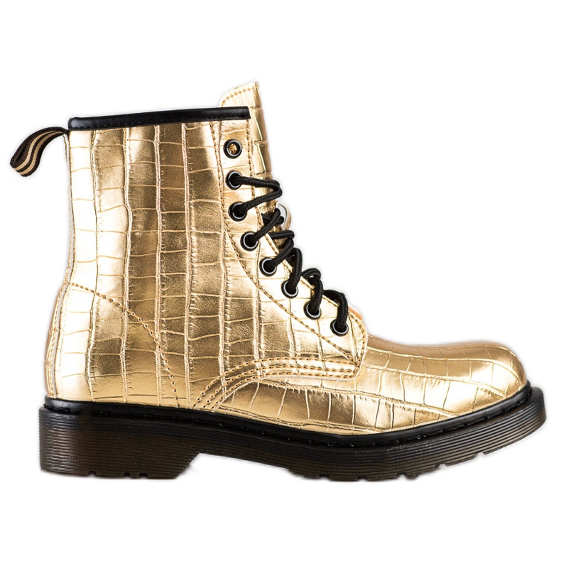 Sweet Shoes Botines Dorados Con Piel Ecológica