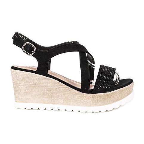 Sandalias con cuña negras de Sadie negro