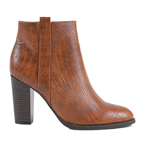 Botas camel en el poste de cocodrilo con patrón Remini marrón