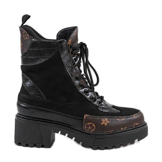 Bolsos negros con inserciones marrones marrón Bolsos negros con inserciones marrones marrón