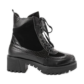 Negro Tacones planos Black Vel