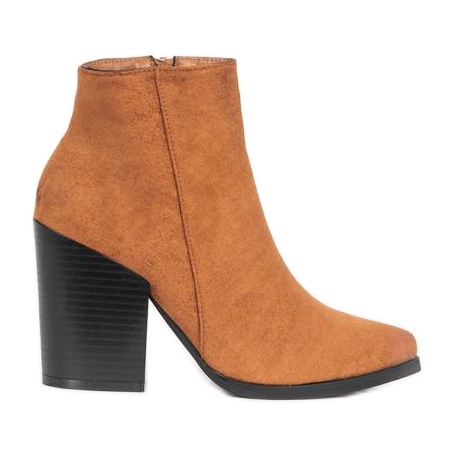 Botines marrones en el poste de Mia marrón Botines marrones en el poste de Mia marrón