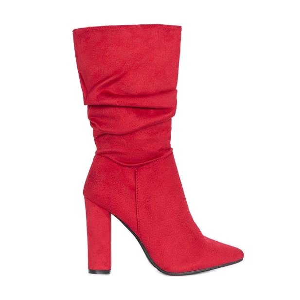 Botas rojas en un poste alto para Celine rojo Botas rojas en un poste alto para Celine rojo