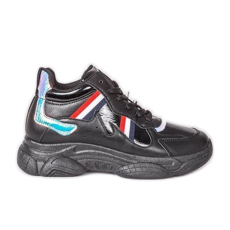 Zapatos negros feos con suelas Lexi gruesas multicolor