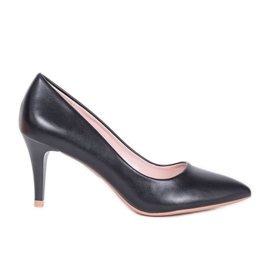 Zapatos de tacón negros con tacón bajo de Polly