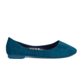 Balerinas de mar con empacadoras de punta de almendra multicolor azul