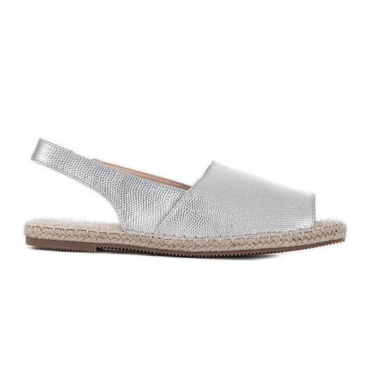 Sandalias alpargatas plateadas Dulce plata