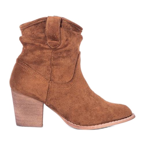 Botines marrones en el poste Lea marrón