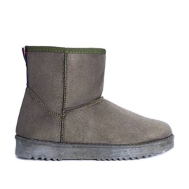 Botas de nieve verdes de suela plana de Emmie gris Botas de nieve verdes de suela plana de Emmie gris