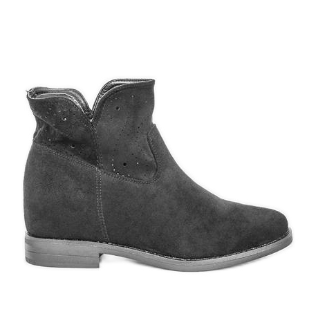 Botas negras en una cuña de interior Mily negro