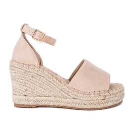 Alpargatas beige con cuña Holiday Vibes
