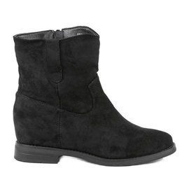 Botas negras con tacón de cuña Buenna cubierto negro