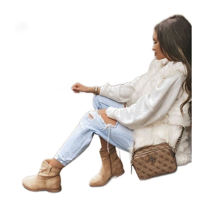 Botines beige de Venicia Botines beige de Venicia