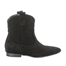 Botas negras de tacón plano Femina negro