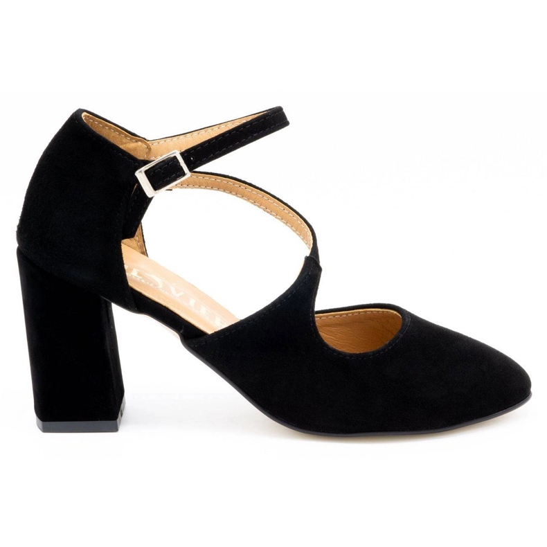 Olivier Salón mujer piel en el poste 2211 negro nubuck