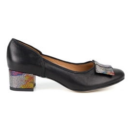 Olivier Zapatos para mujer piel tacones altos 2261 negro