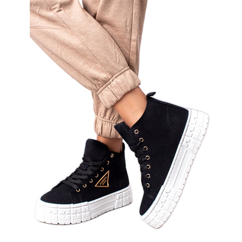 Goodin Zapatillas De Deporte De Alta Moda negro Goodin Zapatillas De Deporte De Alta Moda negro