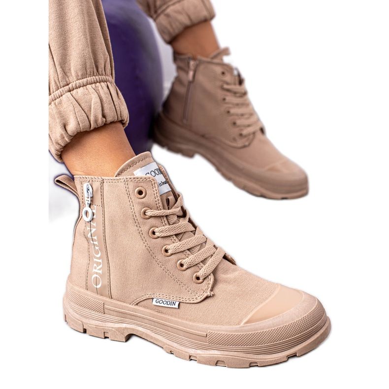 Goodin Zapatillas altas originales beige