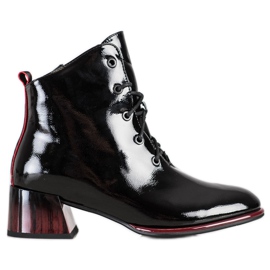 S. BARSKI Botas con cordones y tacones altos de S.BARSKI negro