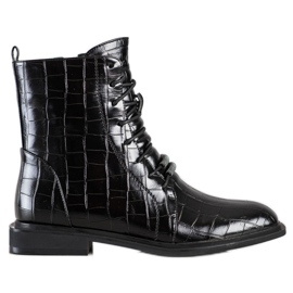 S. BARSKI Botas elegantes de cuero ecológico de S.BARSKI negro