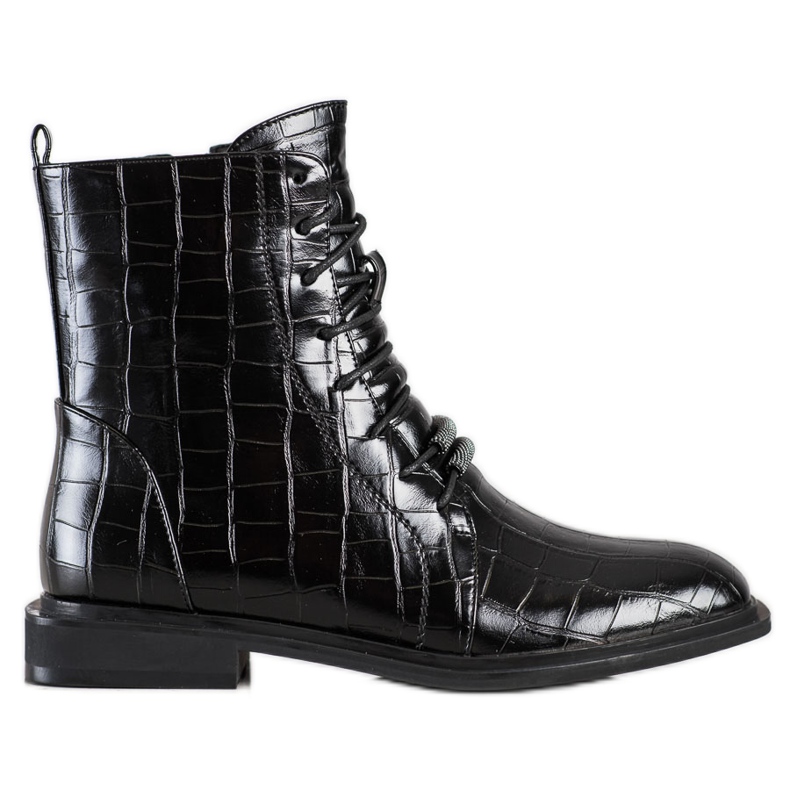 S. BARSKI Botas elegantes de cuero ecológico de S.BARSKI negro