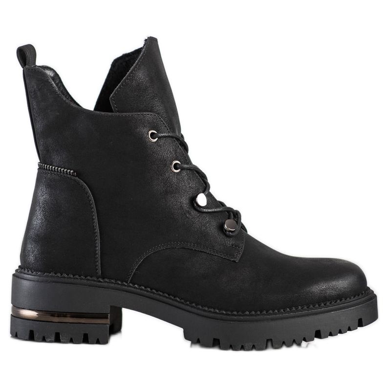 Trabajadores con cordones de moda por Sergio Leone negro Trabajadores con cordones de moda por Sergio Leone negro