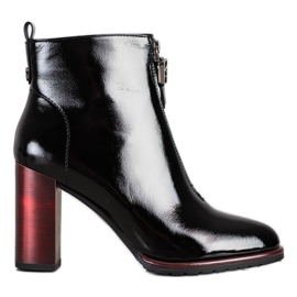 S. BARSKI Botas barnizadas con estilo S.BARSKI negro