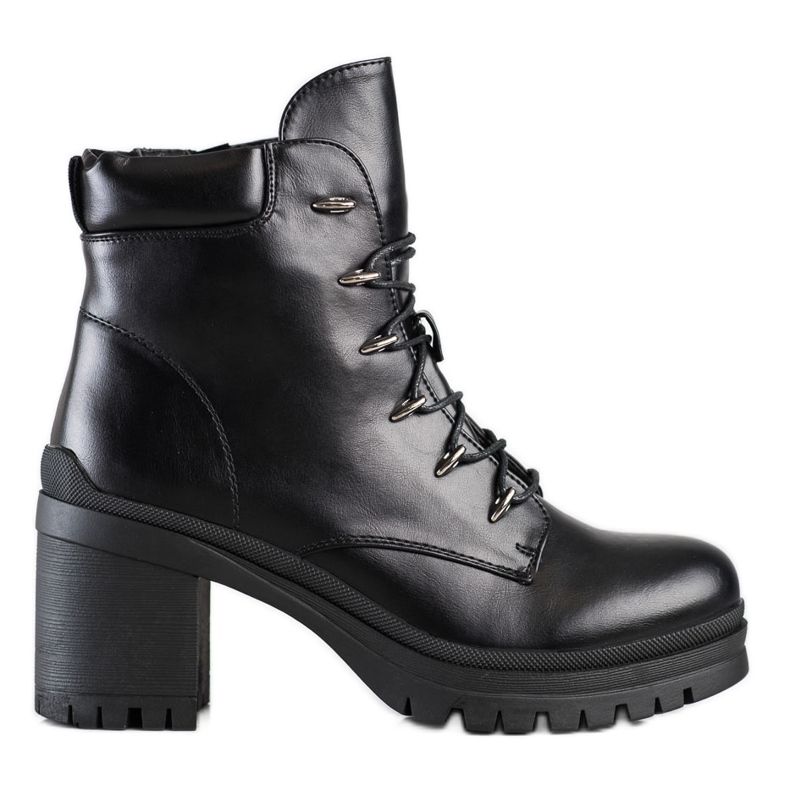 Filippo Botas de trabajador en tacones altos negro Filippo Botas de trabajador en tacones altos negro