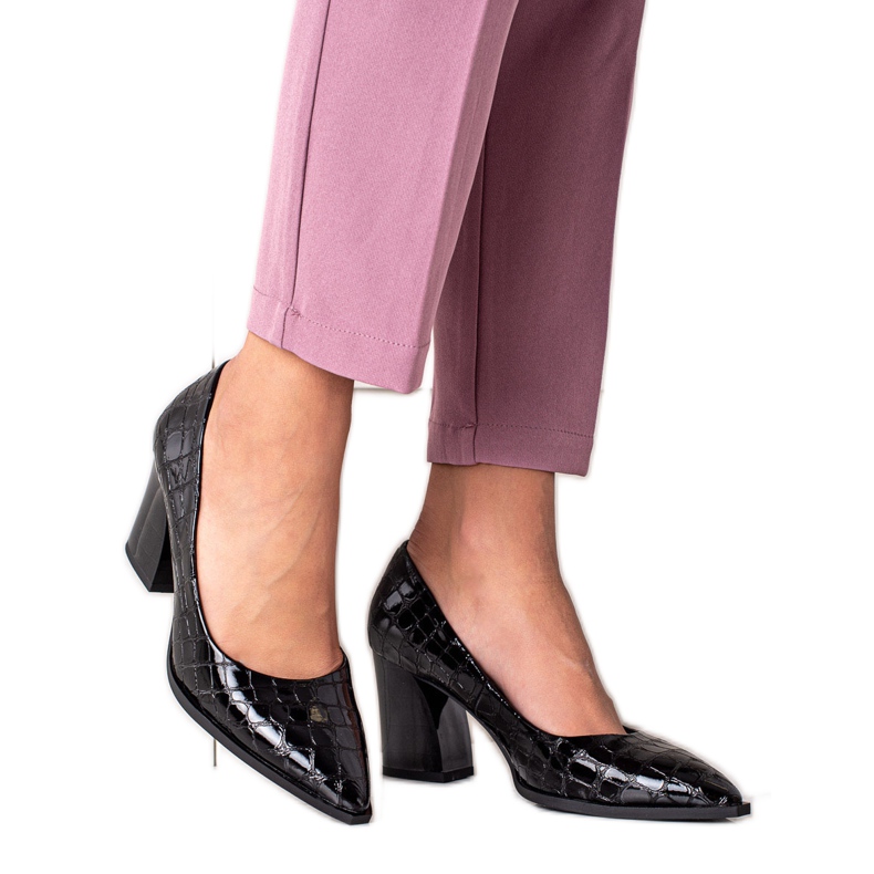 S. BARSKI Zapatos de salón con cuero ecológico S.BARSKI negro