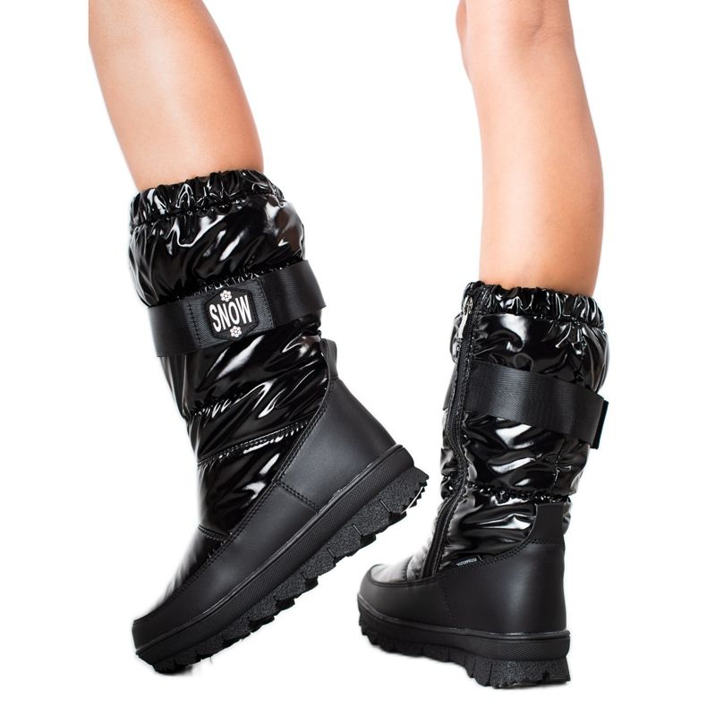 S. BARSKI Botas de nieve brillantes de S.BARSKI negro