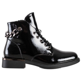 Botas elegantes barnizadas de Sergio Leone negro