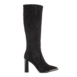 Seastar Botas de ante con puntera decorativa negro Seastar Botas de ante con puntera decorativa negro