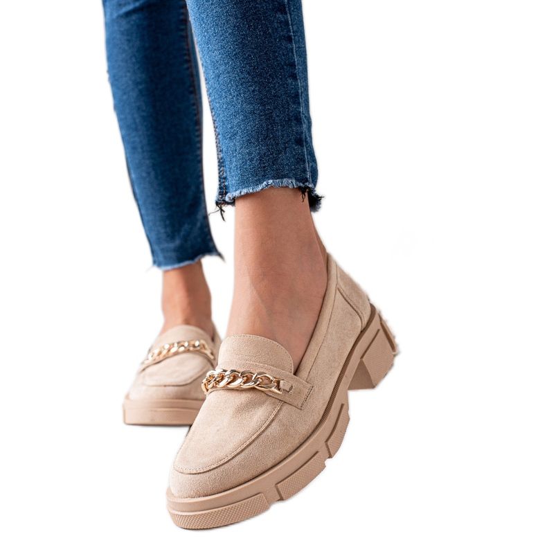 Goodin Mocasines beige de moda