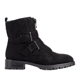 Botines mujer de ante Seashell negro