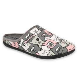 Zapatos de mujer befado 155D200 rosa gris