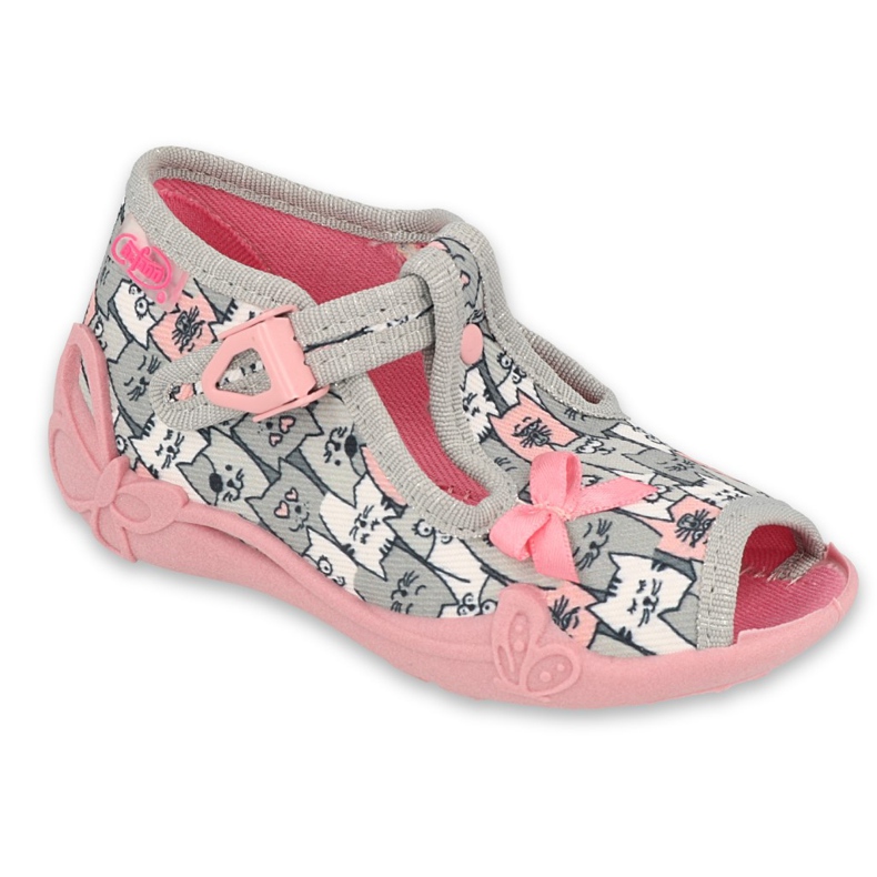 Calzado infantil befado 213P133 rosado gris