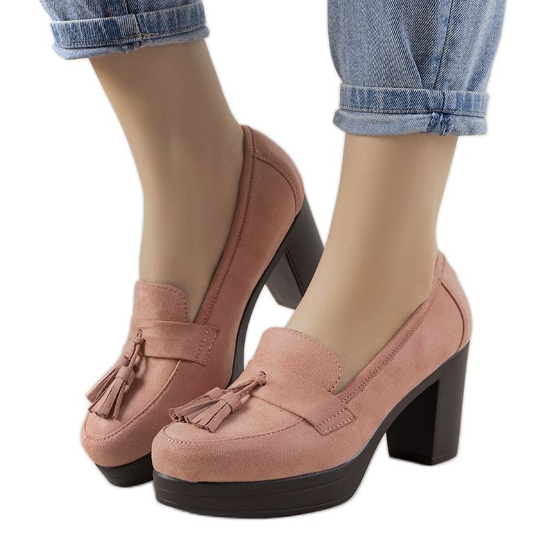 Mocasines rosas en el poste Himmel rosado Mocasines rosas en el poste Himmel rosado