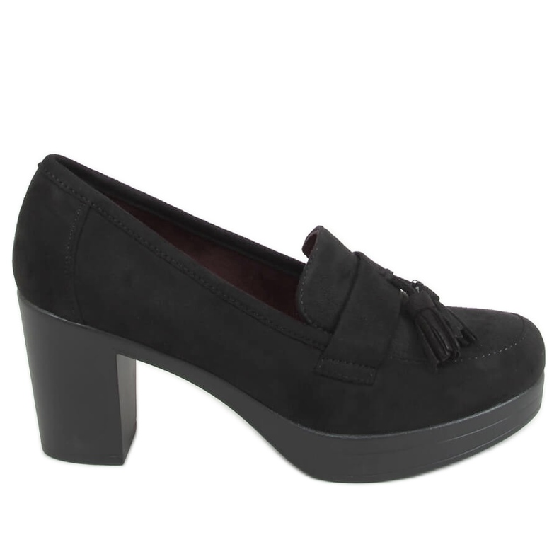 Zapato de salón en poste y plataforma negro 8B817 Negro