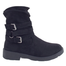 Botas planas negras 518-12 Black negro