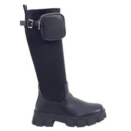 Botas de montar con bolso negro FH-8S10-1 Negro