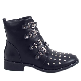 Negro Botas con tachuelas negro M8AX1658-18 Negro