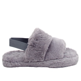 Zapatilla piel mujer gris N-92 Grey