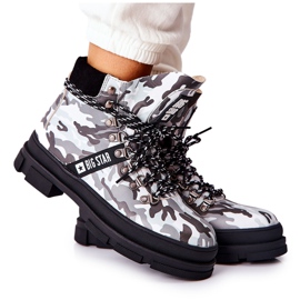 Botas Trappers Piel Big Star II274368 Moro Negro blanco