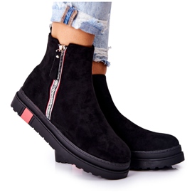 PS1 Botas de ante botines Jodhpur en la plataforma Black Nessa negro