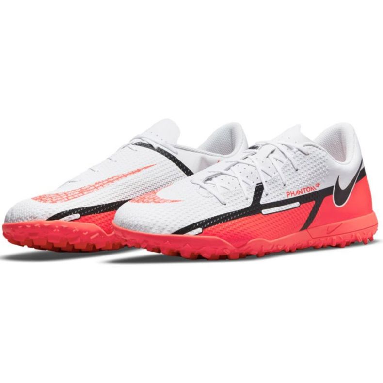 Calzado de fútbol Nike Phantom GT2 Club Tf M DC0821 167 blanco, rojo, multicolor blanco Calzado de fútbol Nike Phantom GT2 Club Tf M DC0821 167 blanco, rojo, multicolor blanco