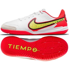 Nike Tiempo Legend 9 Academy Ic Jr DA1329 176 zapatos de fútbol amarillo, blanco, multicolor blanco