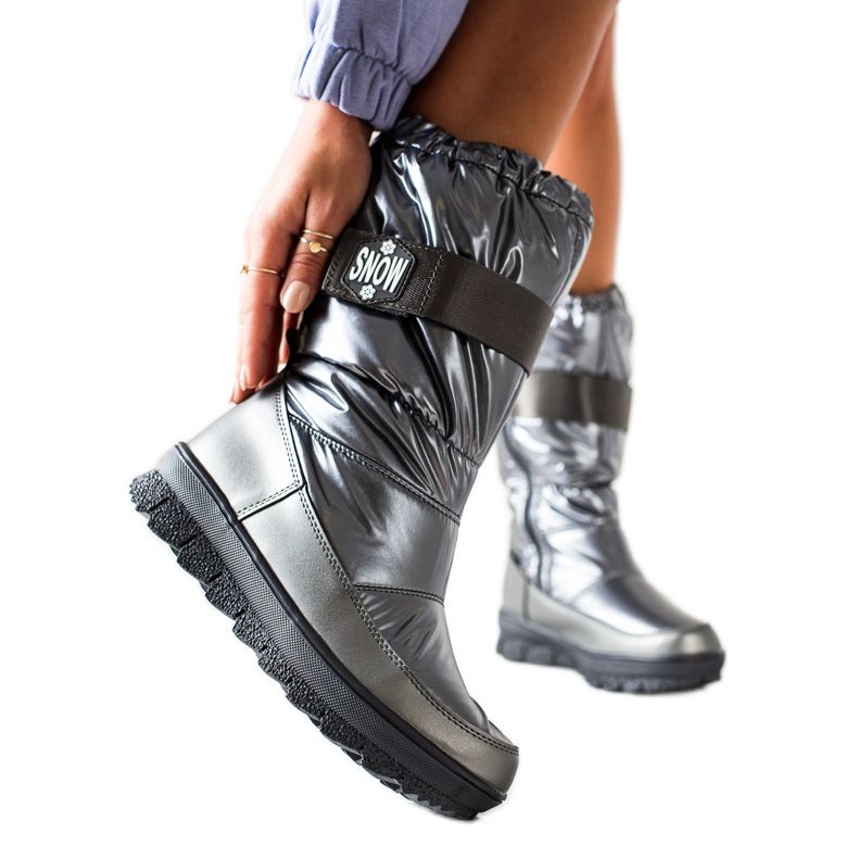 S. BARSKI Botas de nieve brillantes de S.BARSKI plata