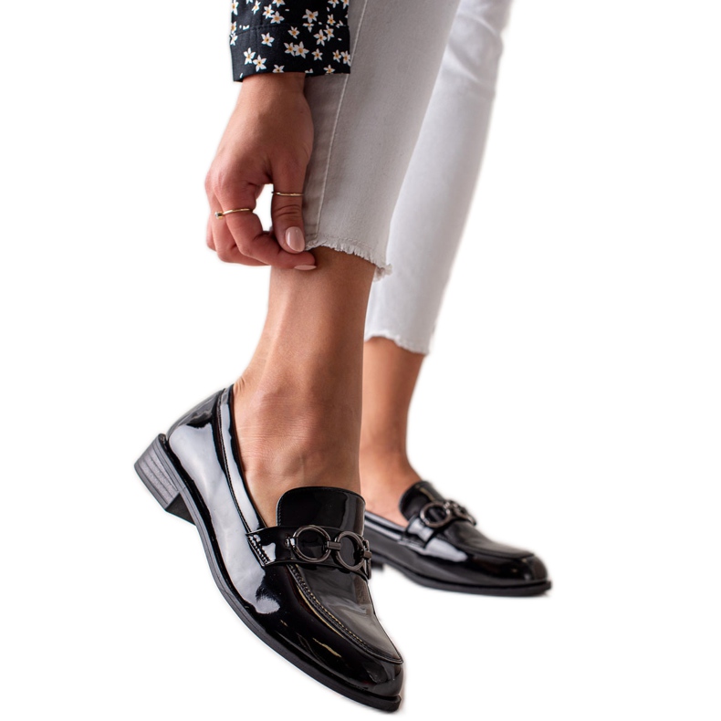 Goodin Mocasines lacados negro