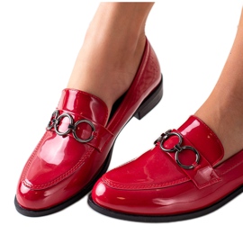 Goodin Mocasines lacados rojo
